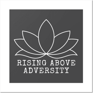 Rising Above Adversity - White Ink Print Posters and Art